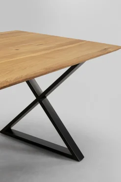 KARE Design Pöydät*Symphony Ruokapöytä -tammi, Musta Ristikkojalka 200x100cm