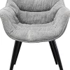 KARE Design Tuolit*Thelma Melange Grey Tuoli Käsinojilla Harmaa