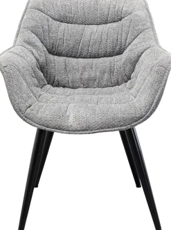KARE Design Tuolit*Thelma Melange Grey Tuoli Käsinojilla Harmaa