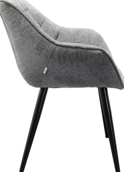 KARE Design Tuolit*Thelma Melange Grey Tuoli Käsinojilla Harmaa