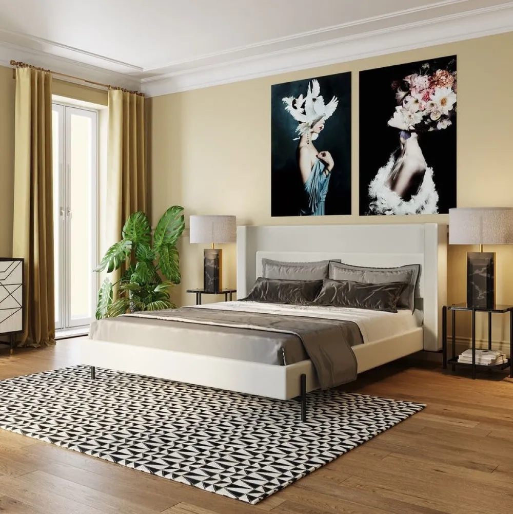 KARE Design Sängyt*Tivoli Ecru Sänky 160x200cm