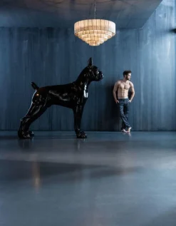 KARE Design Jalalliset Koriste-Esineet*Toto XL Iso Koira Koriste-esine, Patsas, Musta 180cm