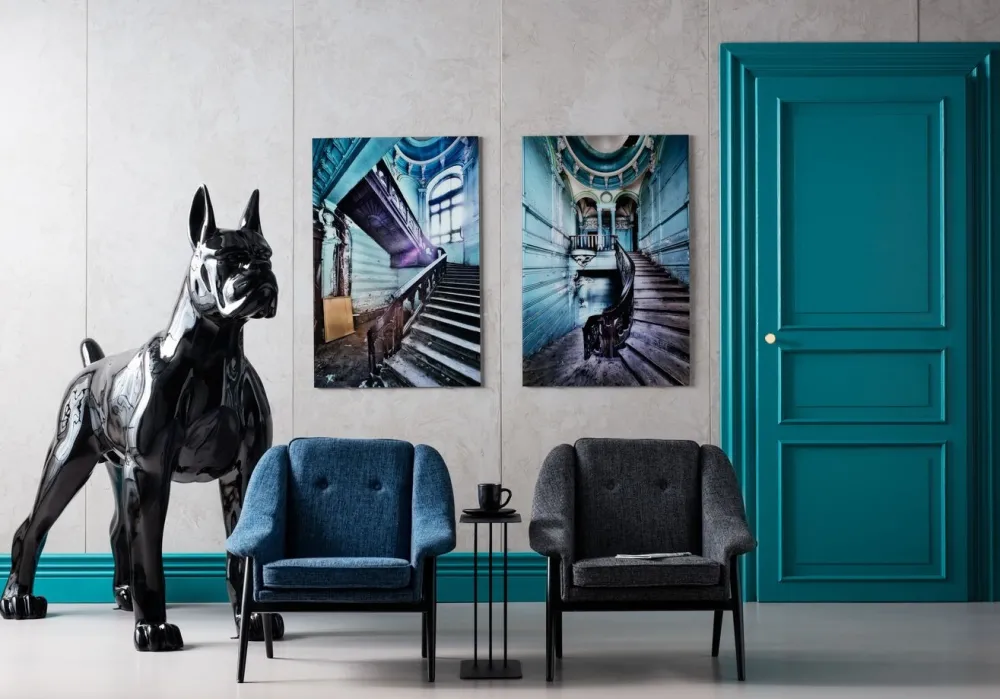 KARE Design Jalalliset Koriste-Esineet*Toto XL Iso Koira Koriste-esine, Patsas, Musta 180cm