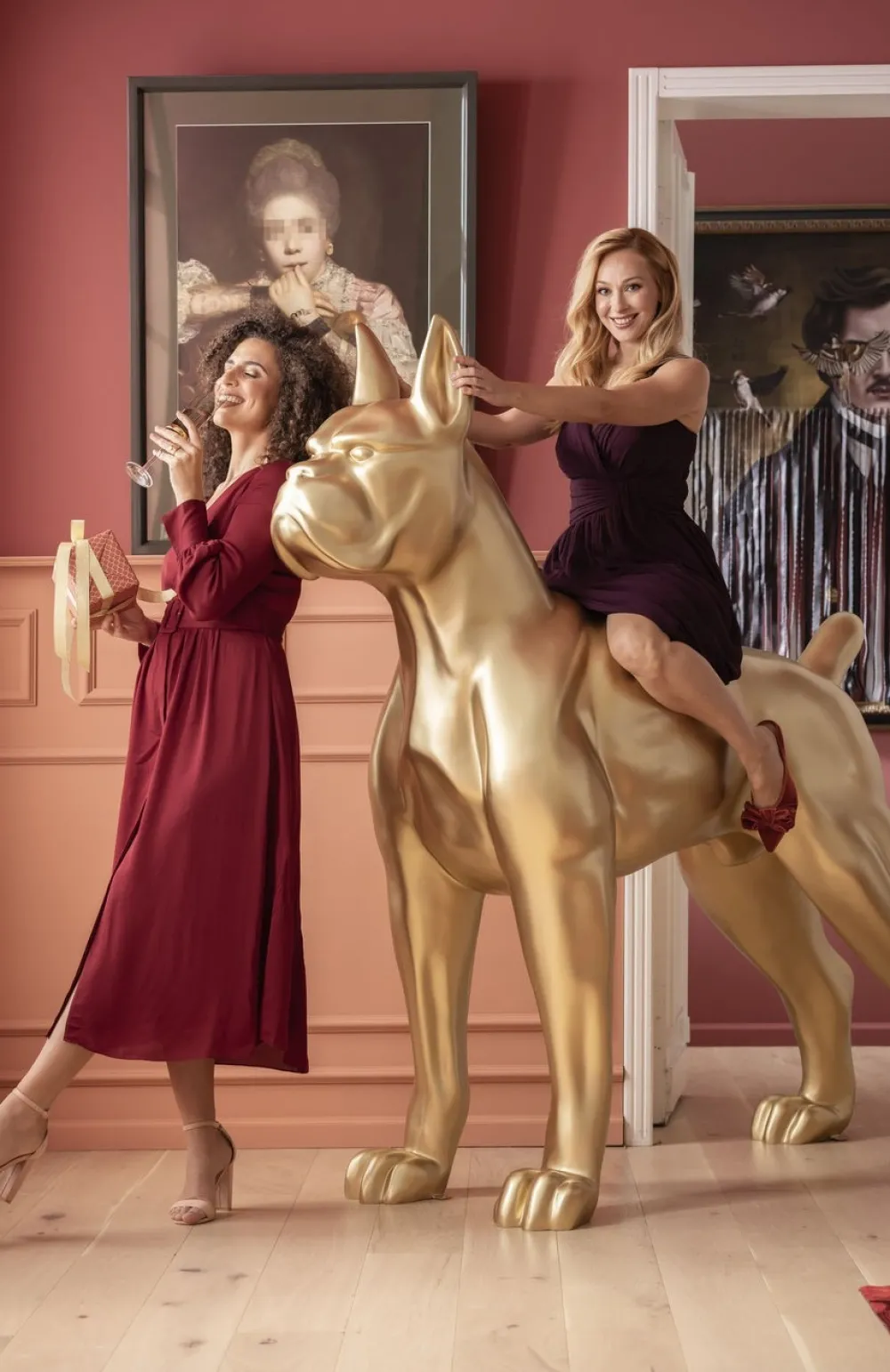 KARE Design Jalalliset Koriste-Esineet*Toto XL Koriste-esine, Patsas, Kulta 180cm