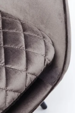 KARE Design Nojatuolit*Tudor Nojatuoli, Samettia, Hopeanharmaa