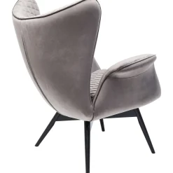 KARE Design Nojatuolit*Tudor Nojatuoli, Samettia, Hopeanharmaa