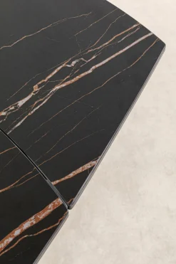 KARE Design Pöydät*Twist Jatkettava Ruokapöytä - Musta 120(30+30)x90cm