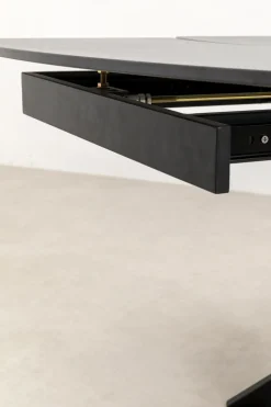 KARE Design Pöydät*Twist Jatkettava Ruokapöytä - Musta 120(30+30)x90cm