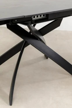 KARE Design Pöydät*Twist Jatkettava Ruokapöytä - Musta 120(30+30)x90cm