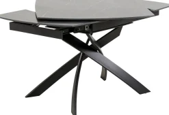 KARE Design Pöydät*Twist Jatkettava Ruokapöytä - Musta 120(30+30)x90cm