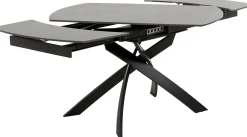 KARE Design Pöydät*Twist Jatkettava Ruokapöytä - Musta 120(30+30)x90cm