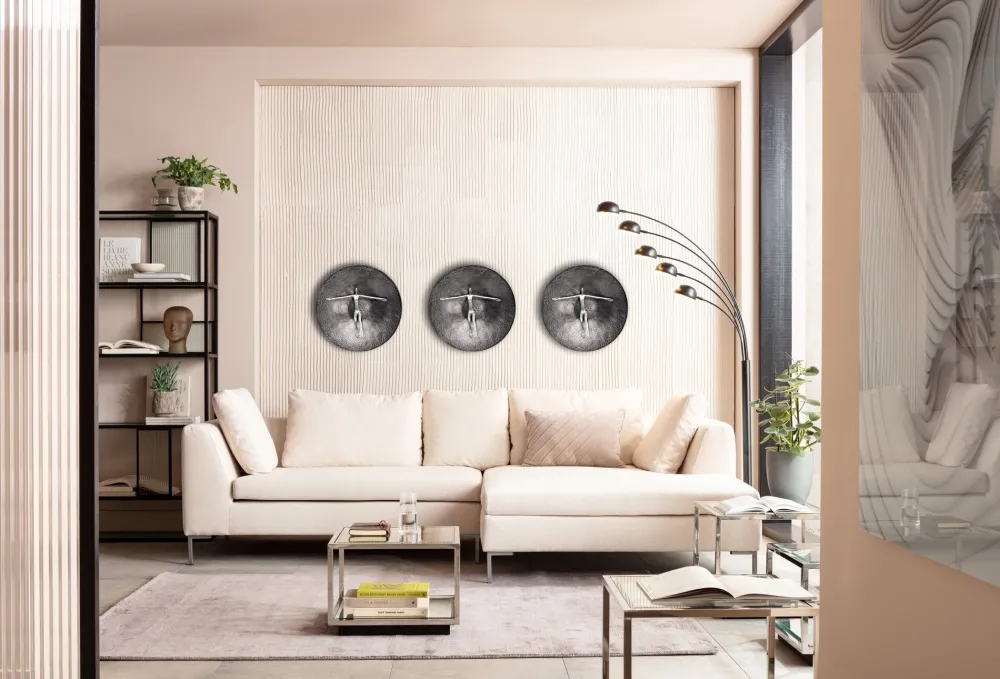 KARE Design Seinäkoristeet*Umano Silver Seinäkoriste Hopea Ø60cm