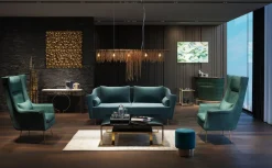 KARE Design Sohvat|Olohuone*Vegas Forever Sohva 3-istuttava, Sinivihreä