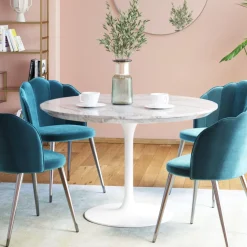 KARE Design Pöydät*Veneto Marble Pöytä, Marmori, Valkoinen Ø110cm