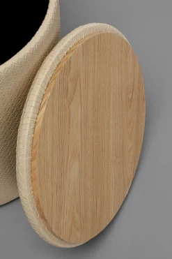 KARE Design Rahit Ja Jakkarat*Venezia Palli, Rahi Säilytyslokerolla, Kermanvärinen Ø40cm