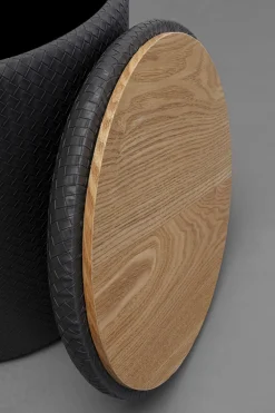 KARE Design Rahit Ja Jakkarat*Venezia Palli, Rahi Säilytyslokerolla, Musta Ø40cm