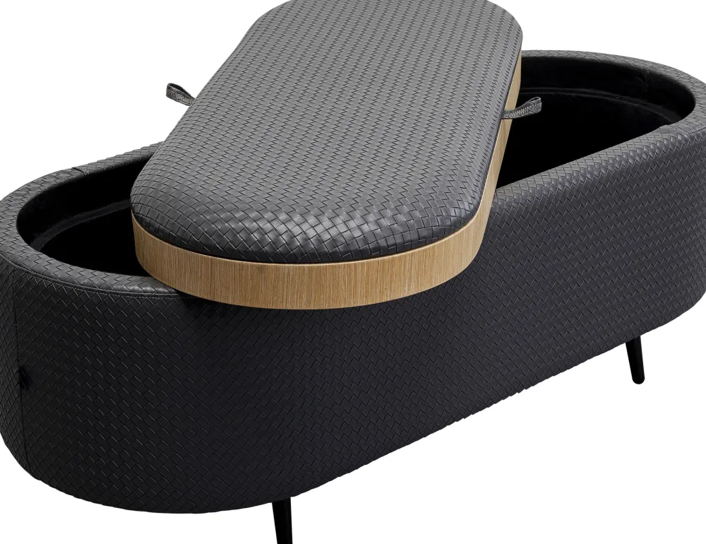 KARE Design Penkit*Venezia Penkki Säilytyslokerolla, Musta 100cm