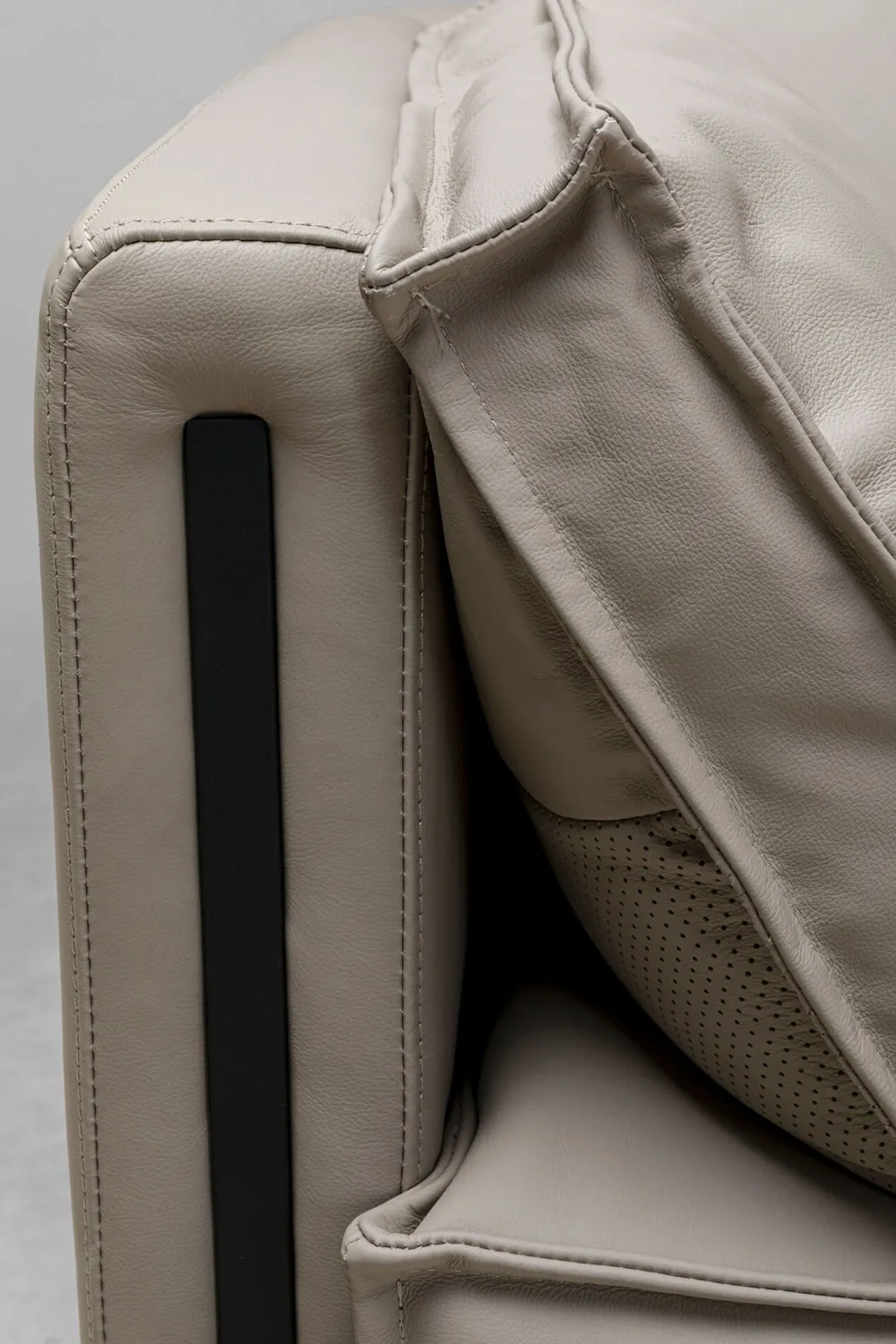 KARE Design Sohvat*Victor 3-istuttava Sohva - Nahkaa, Harmaa 233cm