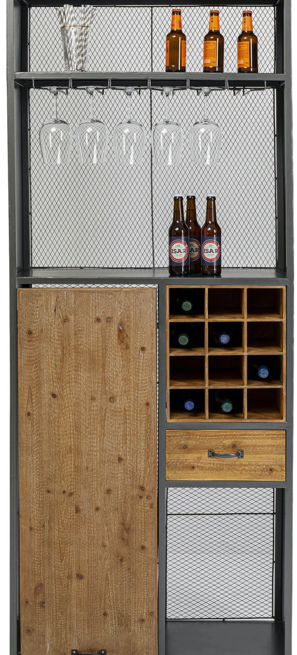 KARE Design Baarit*Vinoteca Baarikaappi Pöytätasolla 80x201cm