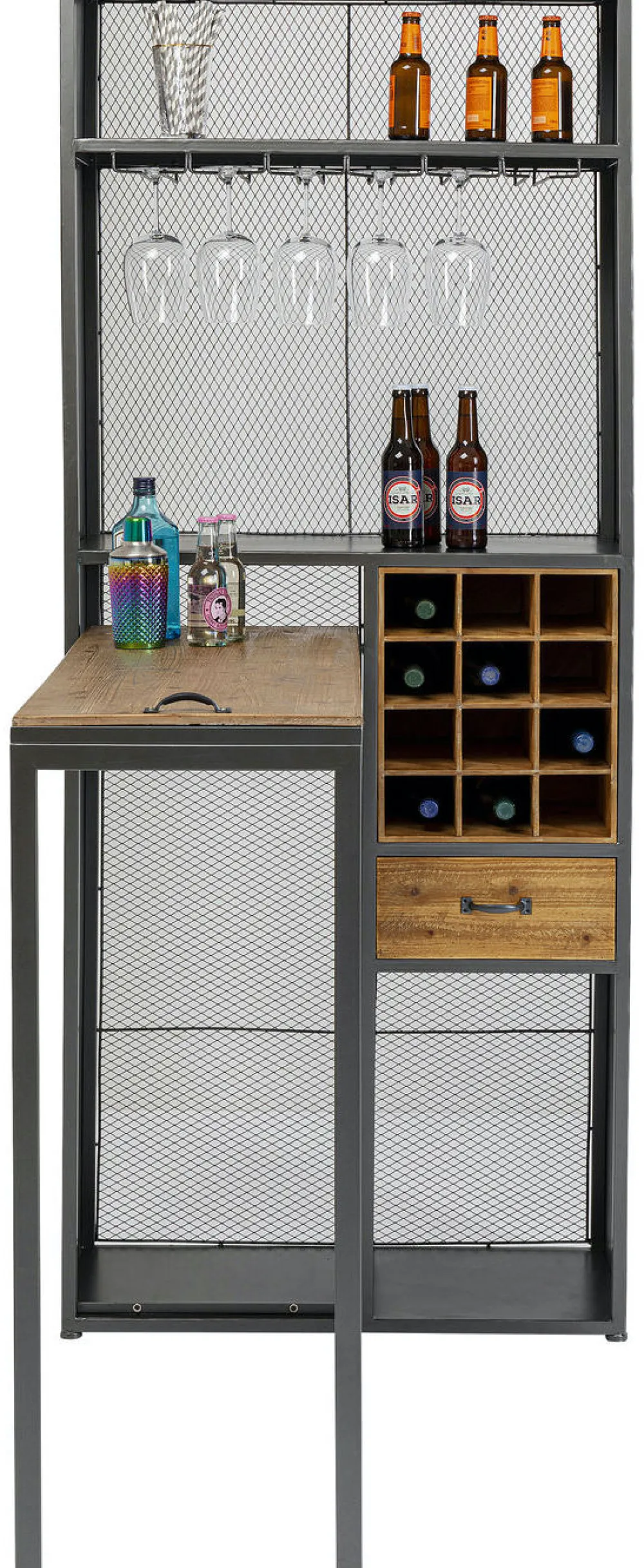 KARE Design Baarit*Vinoteca Baarikaappi Pöytätasolla 80x201cm