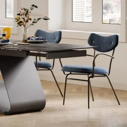 KARE Design Tuolit*Viola Tuoli Käsinojilla Sininen