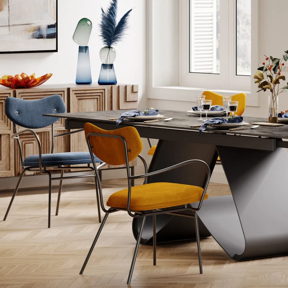 KARE Design Tuolit*Viola Tuoli Käsinojilla Sininen