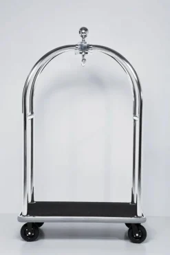 KARE Design Jalalliset Vaatenaulakot*VIP Baggage Trolley Vegas Naulakko, Matkalaukkukärry, Hopea