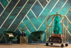 KARE Design Jalalliset Vaatenaulakot*VIP Baggage Trolley Vegas Matkalaukkuvaunu, Kulta