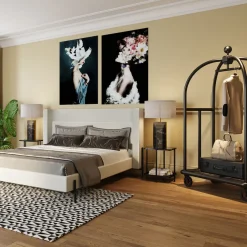 KARE Design Jalalliset Vaatenaulakot*VIP Baggage Trolley Vegas Matkalaukkuvaunu, Matta Musta