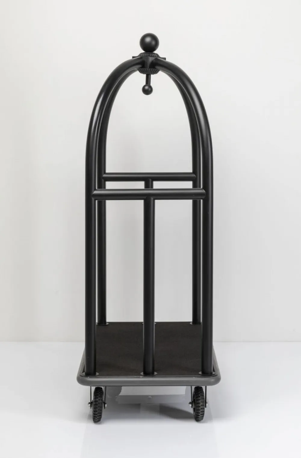 KARE Design Jalalliset Vaatenaulakot*VIP Baggage Trolley Vegas Matkalaukkuvaunu, Matta Musta