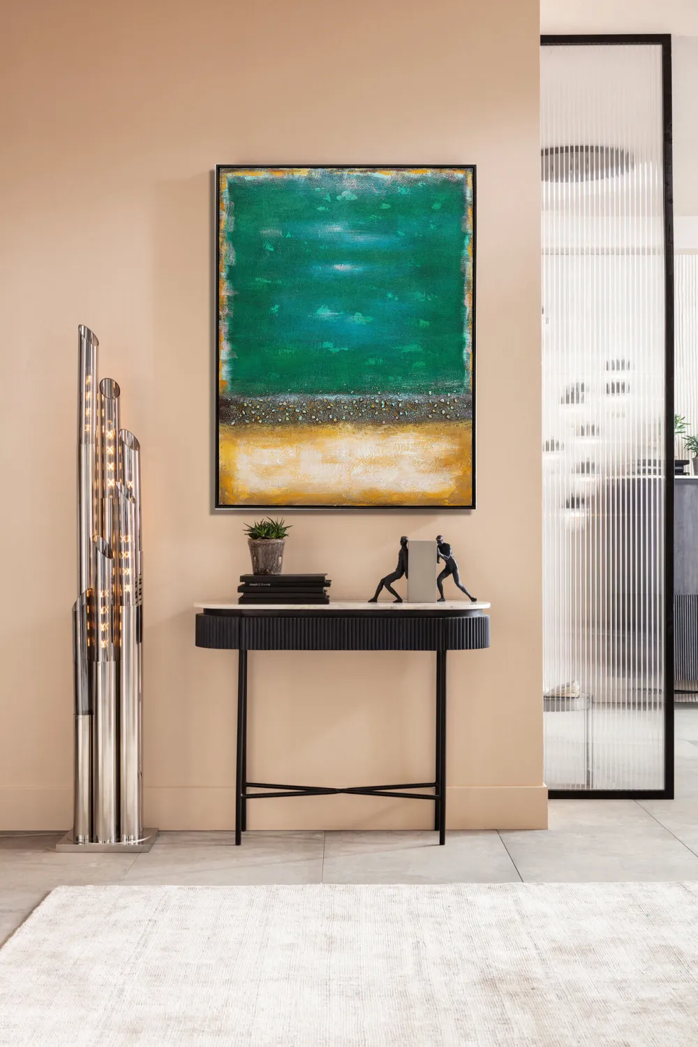 KARE Design Taulut*Vista Canvastaulu Vihreä 90x120 Cm