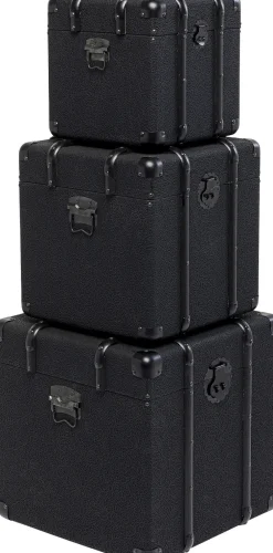 KARE Design Senkit|Olohuone*Voyage Säilytyslaatikot Musta (3/Setti)