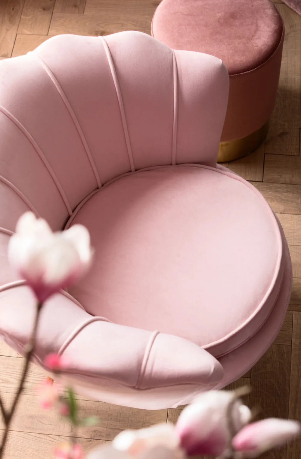 KARE Design Nojatuolit*Water Lily Nojatuoli, Kulta/roosa