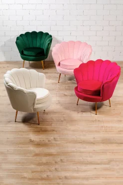 KARE Design Nojatuolit*Water Lily Nojatuoli, Kulta, Tummanvihreä