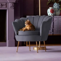 KARE Design Nojatuolit*Water Lily Nojatuoli, Kulta, Harmaa