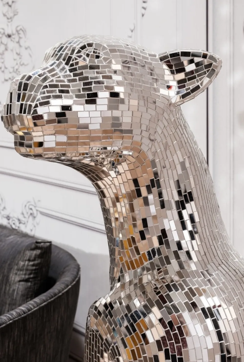 KARE Design Jalalliset Koriste-Esineet*Welcome Panther Pantteri Koriste-esine, Patsas - Mosaiikki, Vasen, XL