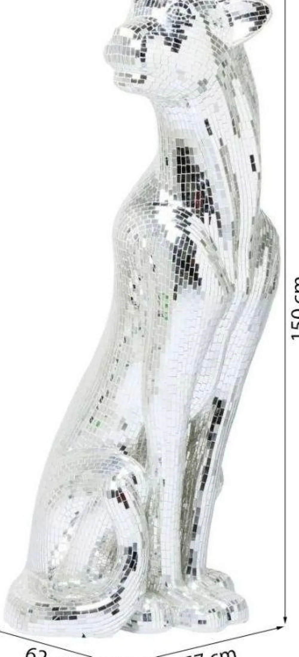 KARE Design Jalalliset Koriste-Esineet*Welcome Panther Pantteri Koriste-esine, Patsas - Mosaiikki, Vasen, XL