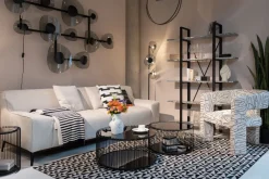 KARE Design Sohvapöydät|Olohuone*Wire Double Black Sohvapöytä Lasia Ja Metallia Musta (2/Setti)