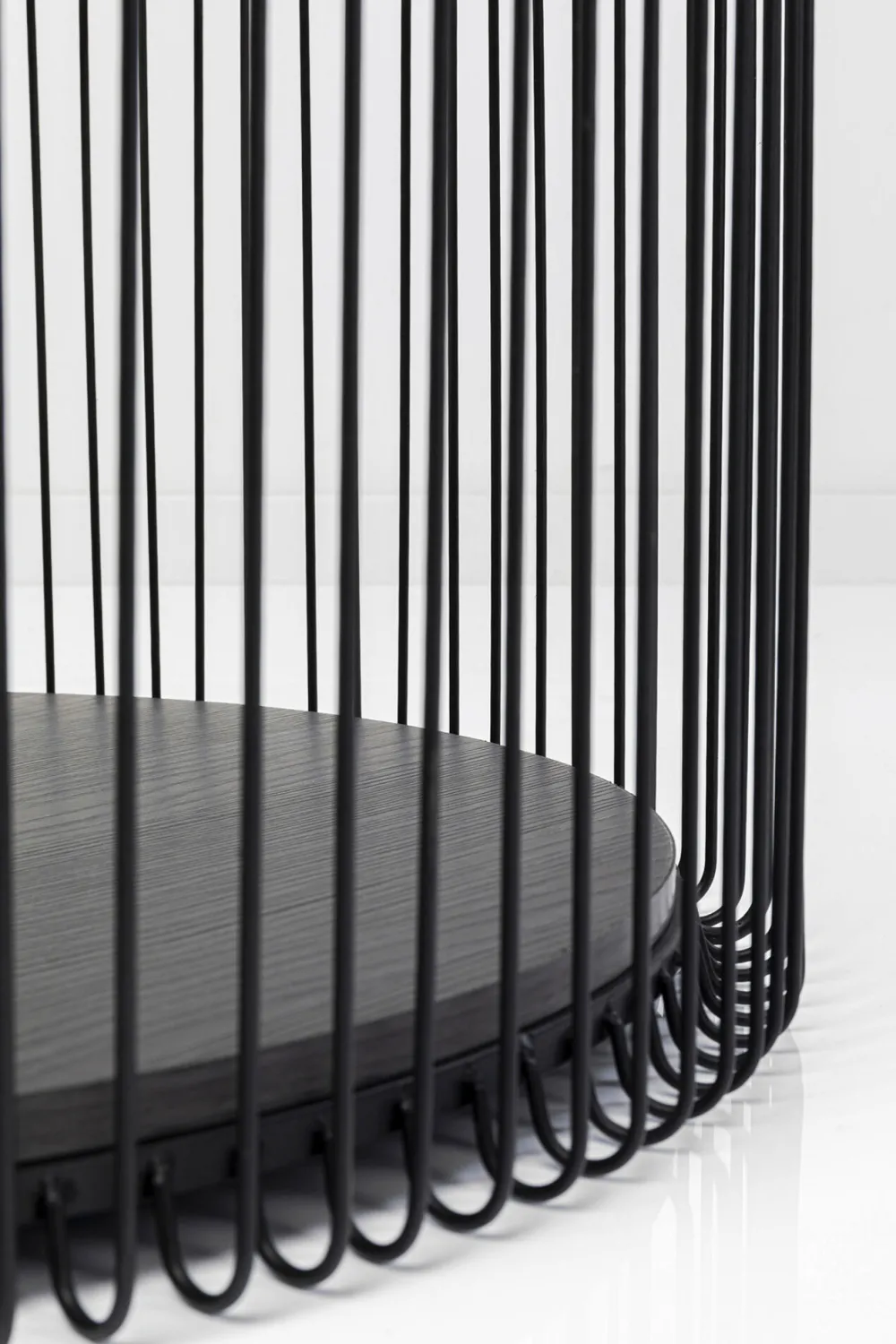 KARE Design Sohvapöydät*Wire Double Black Wood Sohvapöytä Musta (2/Setti)