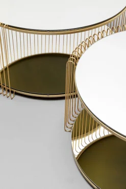 KARE Design Sohvapöydät|Olohuone*Wire Double Sohvapöytä, Messinki (2/Setti)