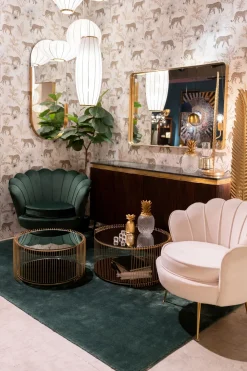 KARE Design Sohvapöydät|Olohuone*Wire Double Sohvapöytä, Messinki (2/Setti)