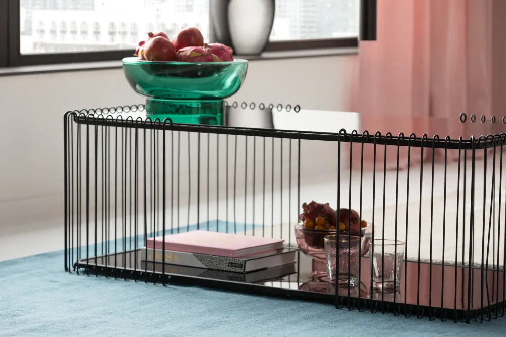 KARE Design Sohvapöydät*Wire Double Sohvapöytä Musta 120x60cm