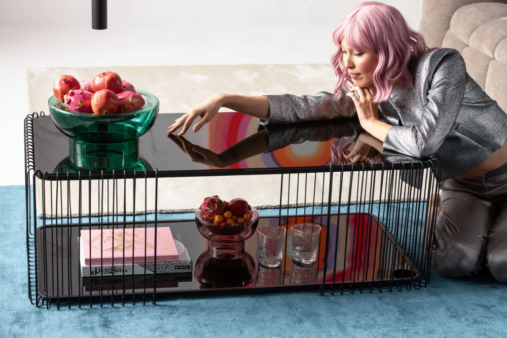 KARE Design Sohvapöydät*Wire Double Sohvapöytä Musta 120x60cm