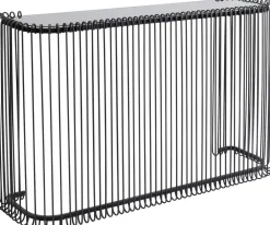 KARE Design Konsolipöydät Ja Sivupöydät*Wire Konsolipöytä - Lasi, Musta 142x89cm