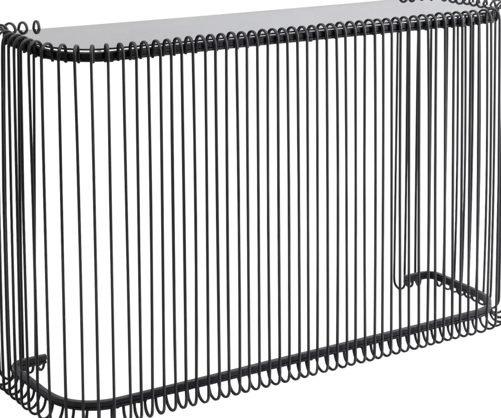 KARE Design Konsolipöydät Ja Sivupöydät*Wire Konsolipöytä - Lasi, Musta 142x89cm