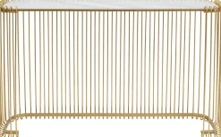 KARE Design Konsolipöydät Ja Sivupöydät*Wire Konsolipöytä - Marmorikuvioitu Lasi, Kulta 142x89cm