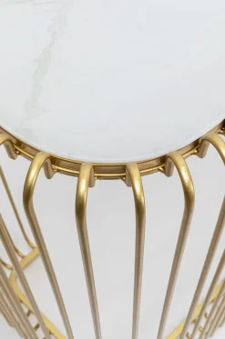 KARE Design Konsolipöydät Ja Sivupöydät*Wire Konsolipöytä - Marmorikuvioitu Lasi, Kulta 142x89cm
