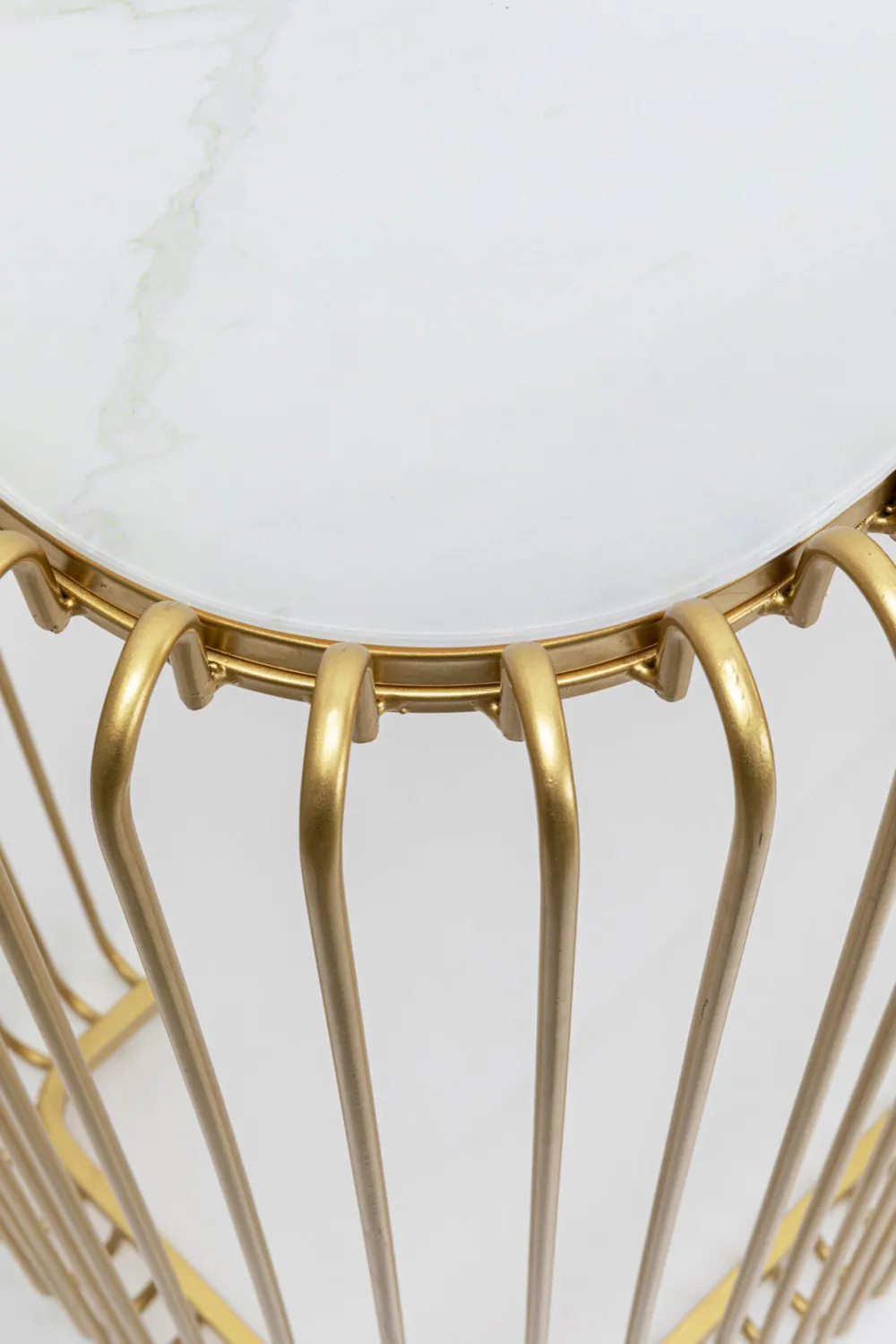 KARE Design Konsolipöydät Ja Sivupöydät*Wire Konsolipöytä - Marmorikuvioitu Lasi, Kulta 142x89cm