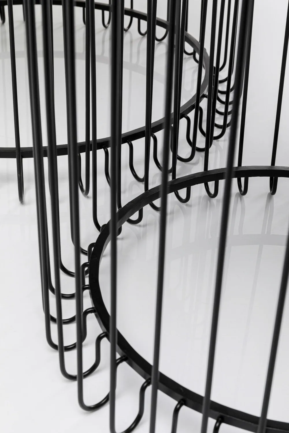 KARE Design Sohvapöydät*Wire Live Sohvapöytä, Musta (2/Setti)