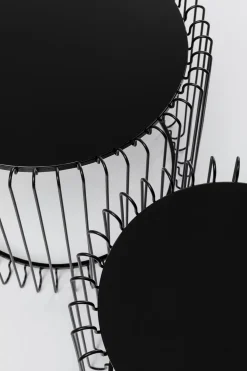 KARE Design Sohvapöydät*Wire Live Sohvapöytä, Musta (2/Setti)
